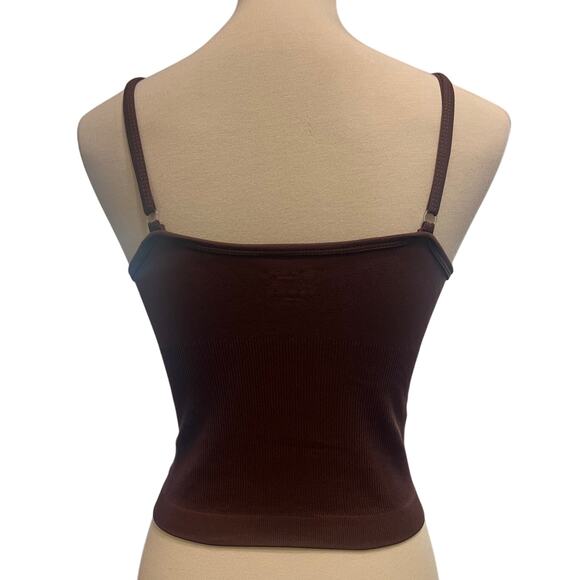 Brown Tank Top with Adjustable Straps - Picture 2 of 3